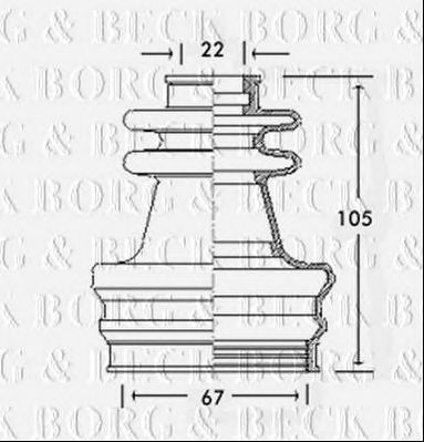 BORG & BECK bcb2417 -  Пыльник, приводной вал